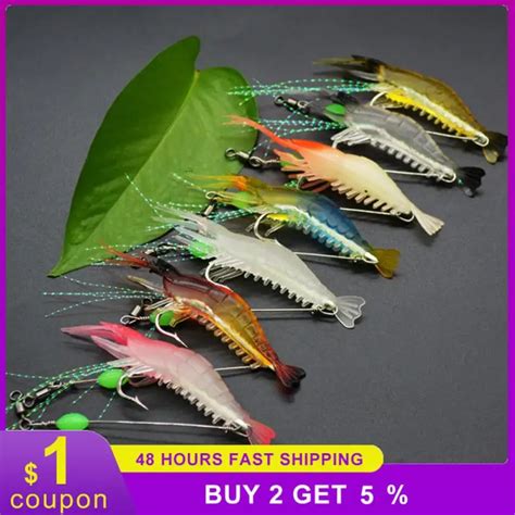 Luminous Shrimp Silicone Soft Quid Jigs Lure Fishing Lure Shrimp