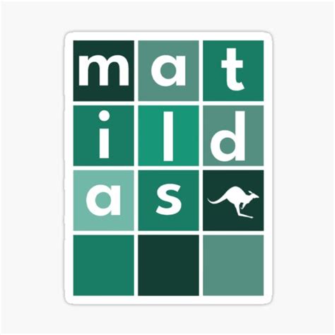 "Matildas squares design" Sticker for Sale by redpatch | Redbubble