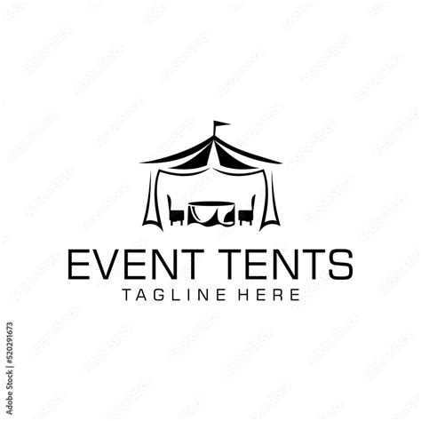 Event Tents Logo Design Creative Idea Vector Design Inspiration Stock