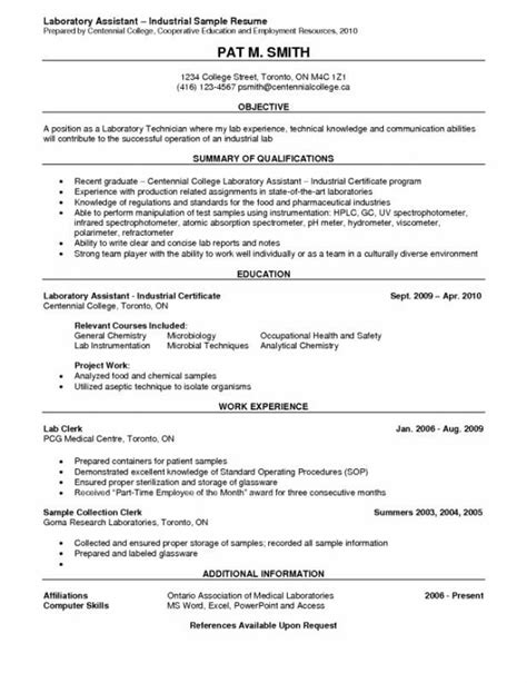 Lab Technician Resume Examples Samples Qwik