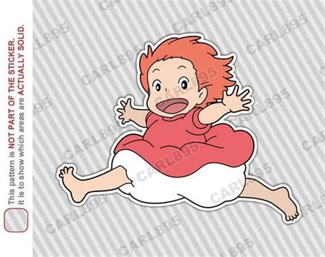 Ponyo Inspired Ponyo Car Truck SUV Vinyl Bumper Sticker Vinyl