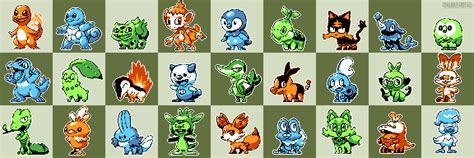 Gen 1-9 starter Pokemon by Oswelt on Newgrounds