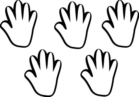 Printable Handprint Template Clipart Best