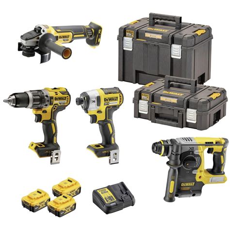 Dewalt DCK422P3T QW Pack Combiné 4 Pièces XR 18 Volt 3 X 5Ah Li Ion En