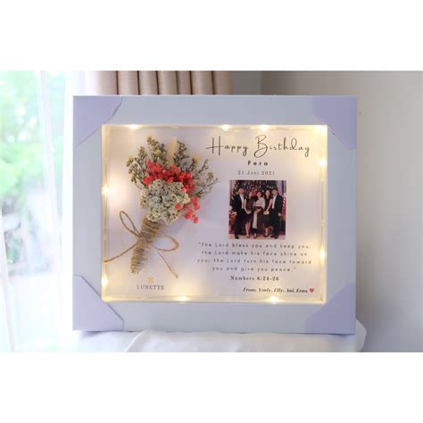 Jual Dried Flower In Frame 20x25 Cm Hadiah Wisuda Ulang Tahun