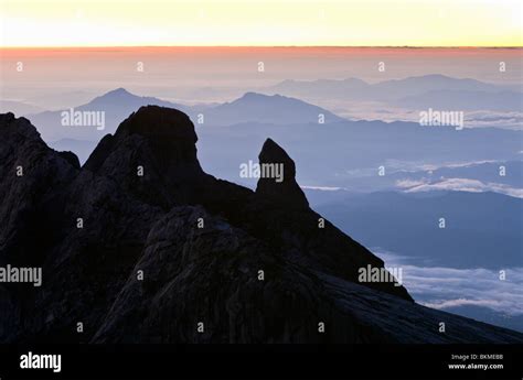 Dawn View Of Ugly Sister Peak From The Summit Of Mt Kinabalu Kinabalu