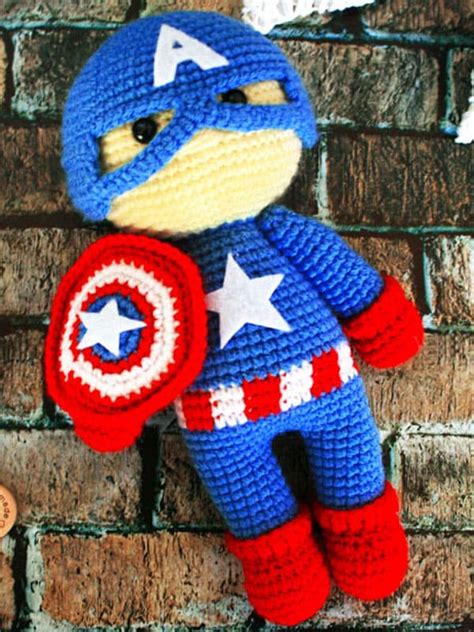 PATRÓN GRATIS Capitán América Juguete Amigurumi Crochetisimo