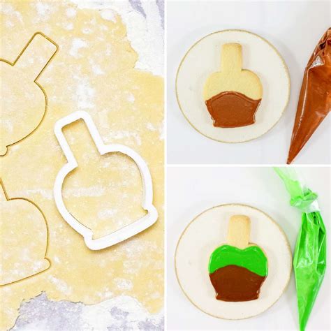 Easy Caramel Apple Decorated Cookies - Fun Cookie Recipes