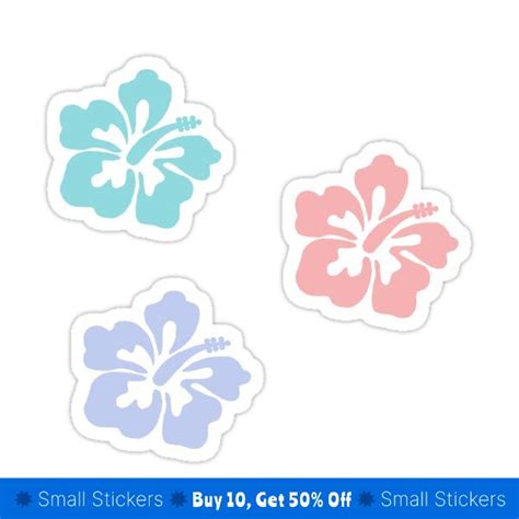 Pastel Hibiscus Flower Pack Sticker For Sale By Colleenm2 Floral