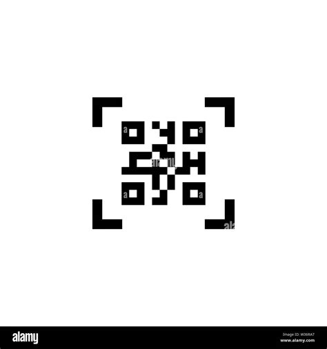 Smartphone Scannen QR Code Flache Vektor Icon Abbildung Einfach