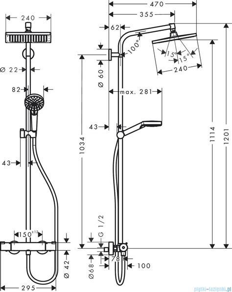 Hansgrohe Crometta E 240 1JET Zestaw Natryskowy Termostatyczny EcoSmart