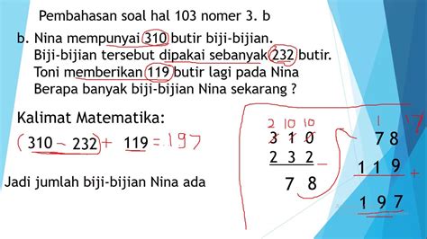 Soal Cerita Penjumlahan And Pengurangan Kelas 2 Sd Tema 1 Youtube