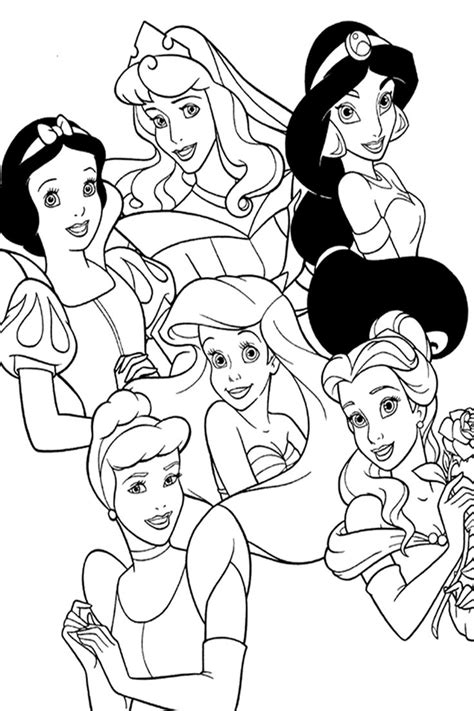 Princesas Para Colorir Disney Princess Coloring Pages Disney