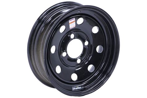 Dexstar Steel Mini Mod Trailer Wheel 12 X 4 Rim 4 On 4 Black