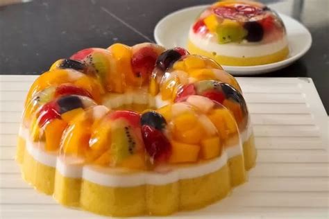 Resep Membuat Mango Cocktail Pudding Makanan Penutup Dengan Perpaduan