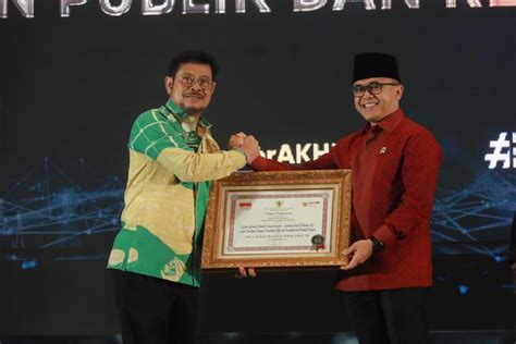 Selamat Kementan Raih Penghargaan Top Inovasi Pelayanan Publik