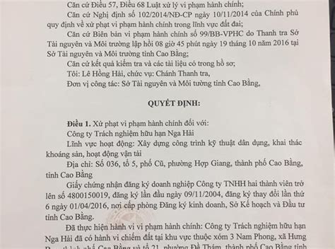 Mẫu Quyết định Xử Phạt Vi Phạm Hành Chính Trong Lĩnh Vực đất đai