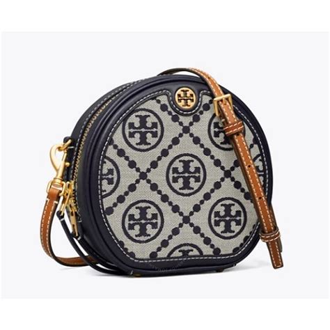 Tory Burch Ladies T Monogram Jacquard Moon Crossbody 88168 405 Handbags Jomashop