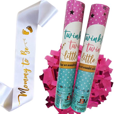 Buy Gender Reveal Cannon Pink Confetti Confetti Poppers Mommy To Be