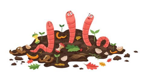 Large Animated Earthworm Clipart