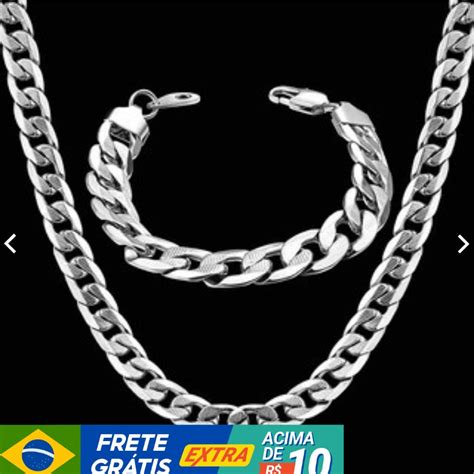 Kit Cord O Corrente E Pulseira Cm Barato A O Cir Rgico Inox Mm