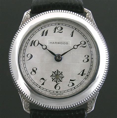 1920s Silver Early Automatic Vintage Harwood Watch Olde Timers