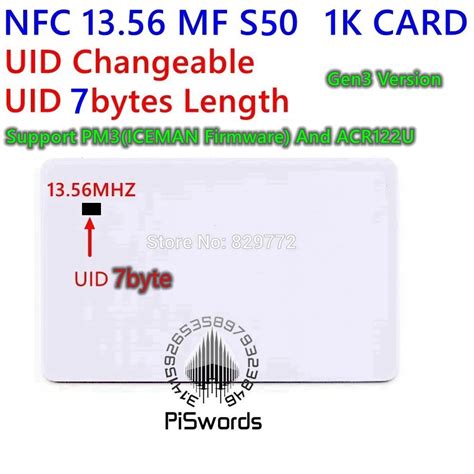 Mf S Nfc Mhz Uid Block Bytes Rewrite Changeable Rfid Card