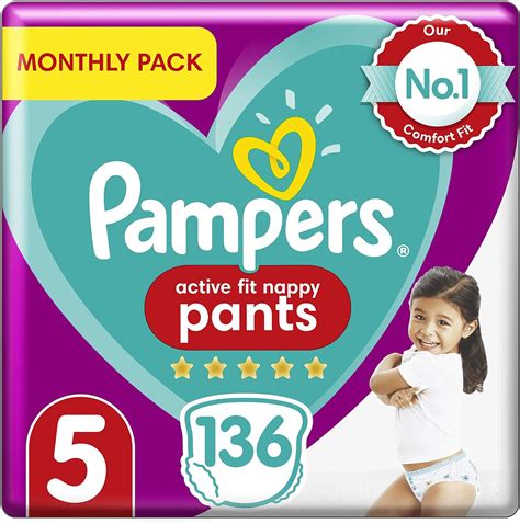 Pampers Premium Protection Nappy Pants Size 5 136 Nappy Pants 12 17