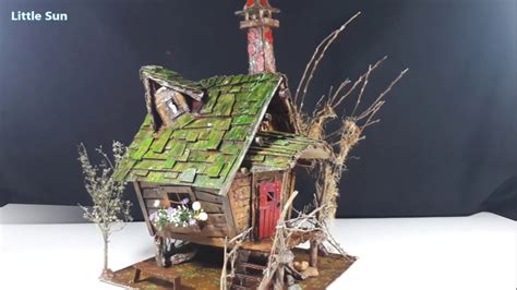 Diy Witch House Using Cardboard Youtube