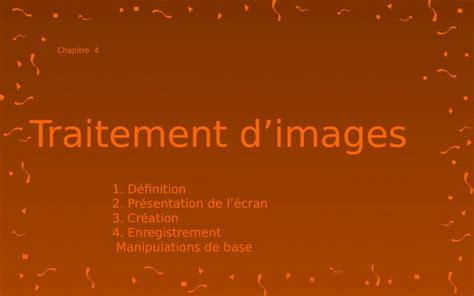 PPTX Cours Informatique Traitement d images 7ème année de base