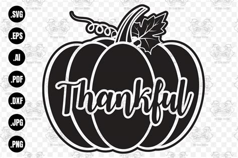 Thankful Svg Pumpkin Svg Thanksgiving Graphic By Siamvector