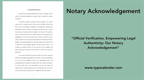 Free Printable Notary Acknowledgement Templates Pdf Word Example