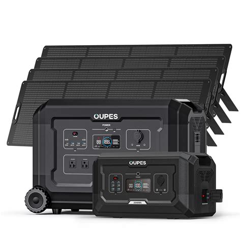 Oupes Portable Power Station Mega With X W Solar Panels And B