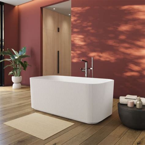 Maeve Acrylic Fluted Double Ended Freestanding Tub