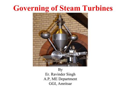 Governing Of Steam Turbine Pptx