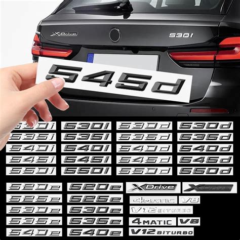 Lettres Noires Abs Pour Voiture Bmw Logo M Accessoires D Autocollant D