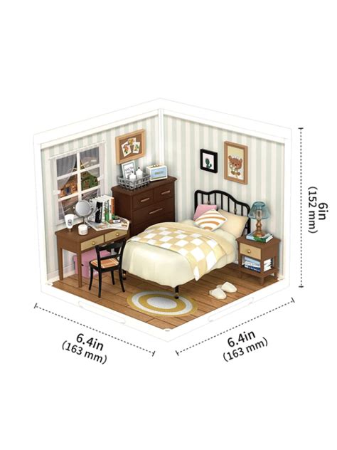 Rolife Sweet Dream Bedroom Diy Plastic Miniature House Dw009 Robotime Uk