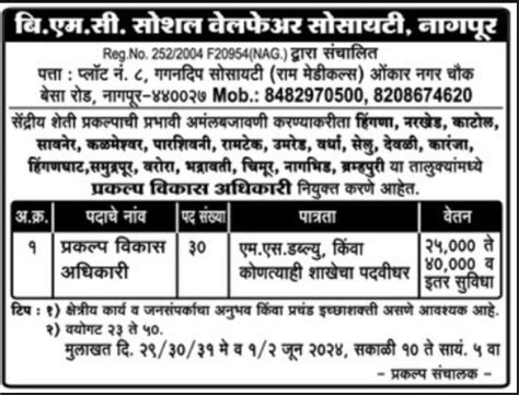 BMC Recruitment 2024 Walk In Interview For 30 Project Development