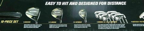 Callaway Edge 10 Piece Mens Graphite And Steel Golf Club Set Right Handed