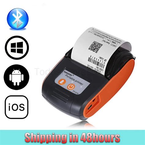 Pt210 58mm Thermal Receipt Printers Usb Bluetooth Compatible Interface Wireless Connect With