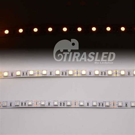 TIRA LED 12V 14 4W 60 LEDs M 5050 LUZ Ambar Amarillo Longtitud Metros