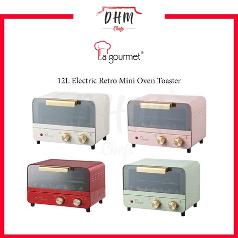 La Gourmet 12l Electric Retro Mini Oven Toaster Baking Shopee