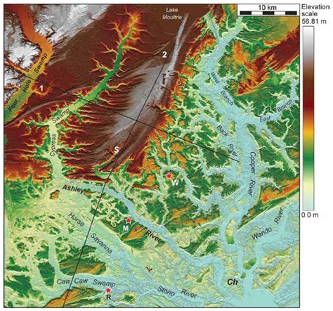 View Of Interpretation Of Lineaments And Faults Near Summerville South Carolina Usa Using