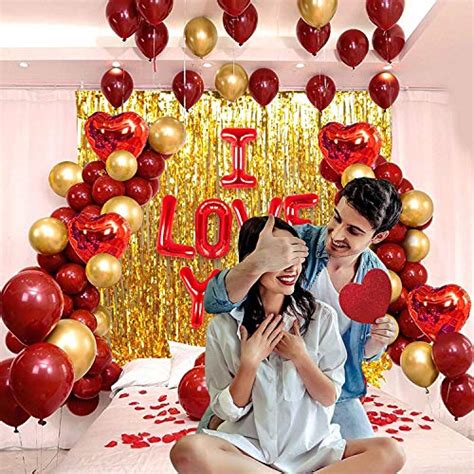 Party Propz Foil I Love You Balloons For Decoration Pack Of 47Pcs