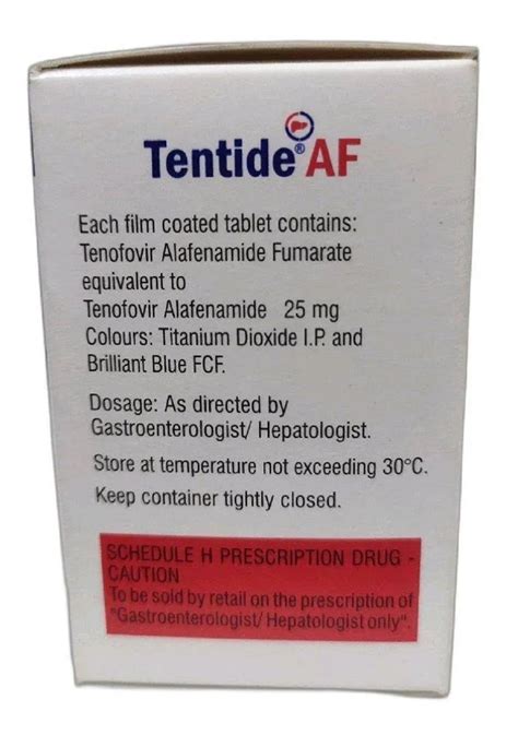 Tentide AF Tenofovir Alafenamide Tablets 25 Mg At Rs 600 Bottle In