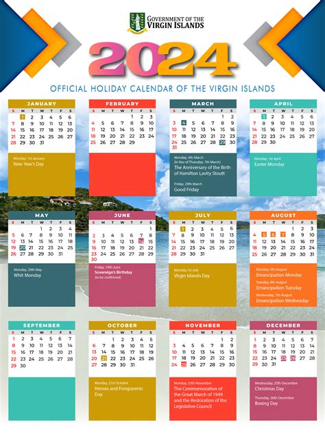 Cabinet Approves 2024 Public Holidays Government Of The Virgin Islands