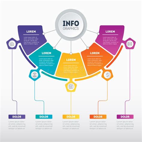 Web Template Of A Circle Info Chart Diagram Or Presentation Bu Stock