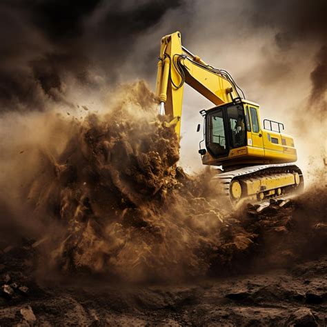 Premium Photo Excavator On Construction Site Construction Machines