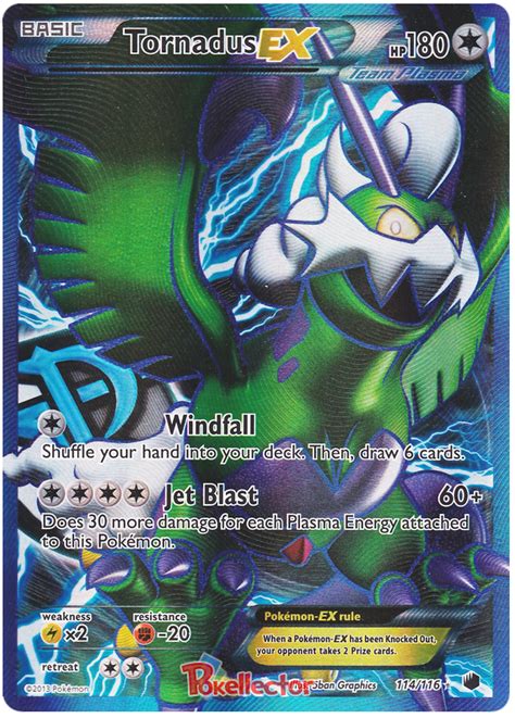 Tornadus EX Plasma Freeze 114 Pokemon Card