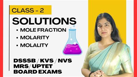 Solutions Class 12 Chemistry Pgt Chemistry Preparation Dsssb Nvs